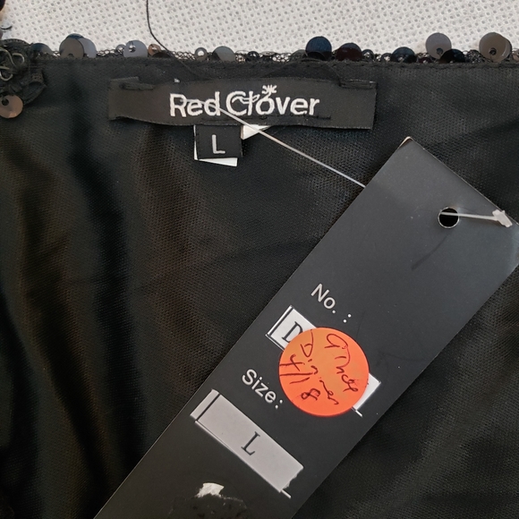 🆕️ RED CLOVER | Black Tulle Sequined Mini Dress - Picture 7 of 8